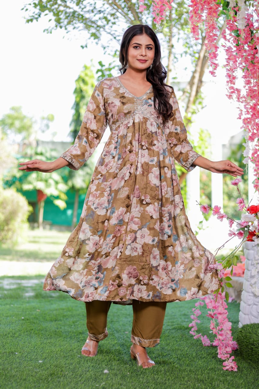 Virat Alia Cut Designer Kurti With Bottom Dupatta Catalog